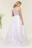 Royal Queen RQ8081 A-Line illusion Bodice Scoop Neck Gala Gown - Dress