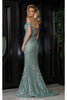 Royal Queen RQ8094 Cold Shoulder Glitter Red Carpet Formal Gown - Dress