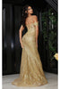Royal Queen RQ8094 Cold Shoulder Glitter Red Carpet Formal Gown - Dress