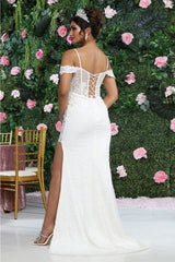 Royal Queen RQ8107 Ivory Beaded Applique Bridal Prom Dress Elegance