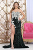 Royal Queen RQ8113 Prom Silver Embellished Sequin Long Dress - HUNTER GREEN / 4 - Dress