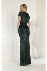Shimmering Long Evening Dress & Plus Size