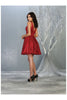 Short Prom Dress Homecoming Glitter A-line V-neck Style MQ1702 - Dress