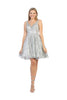 Short Prom Dress Homecoming Glitter A-line V-neck Style MQ1702 - Dress