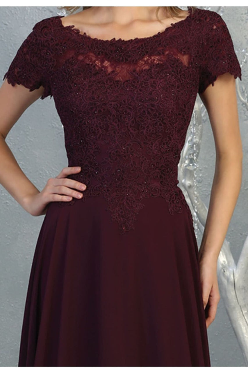 Short Sleeve Mother Of The Bride Dress
