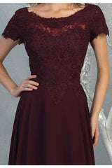Short Sleeve Mother Of The Bride Dress