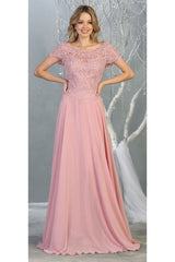 Short Sleeve Mother Of The Bride Dress