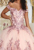 Layla K LK224 Off-Shoulder Embellished Glitter Quince Ball Gown - Dress
