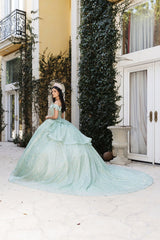 Sweet 16 Dress Off Shoulder Floral Lace Prom Gown By Layla K LK265 - Dress
