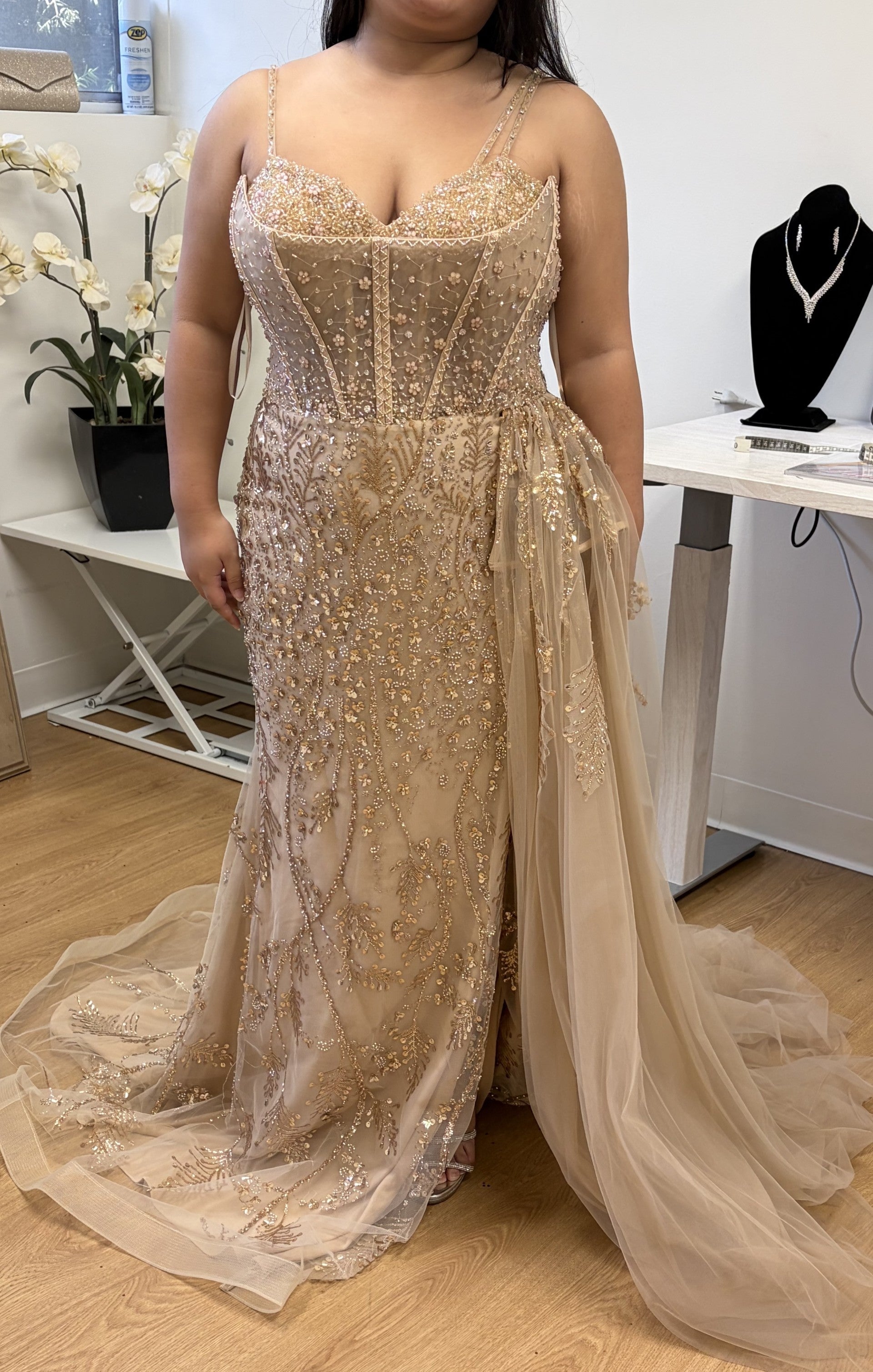 Sequin Sheath Gown by Royal Queen