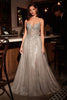 Tulle Strapless A-line Slit Gown by Ladivine CC487 - Long Formal Dresses