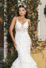 Wedding Dress Plunging V-Neck Sequin Bridal Gown By Royal Queen RQ8148 - Dress