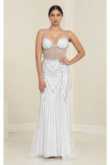 Wedding Dress Sweetheart Beaded Bridal Gown By Royal Queen RQ8126 - WHITE / 4 - Dress